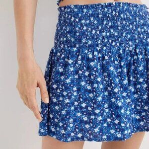 Aerie Blue Floral Shorts Women's Medium